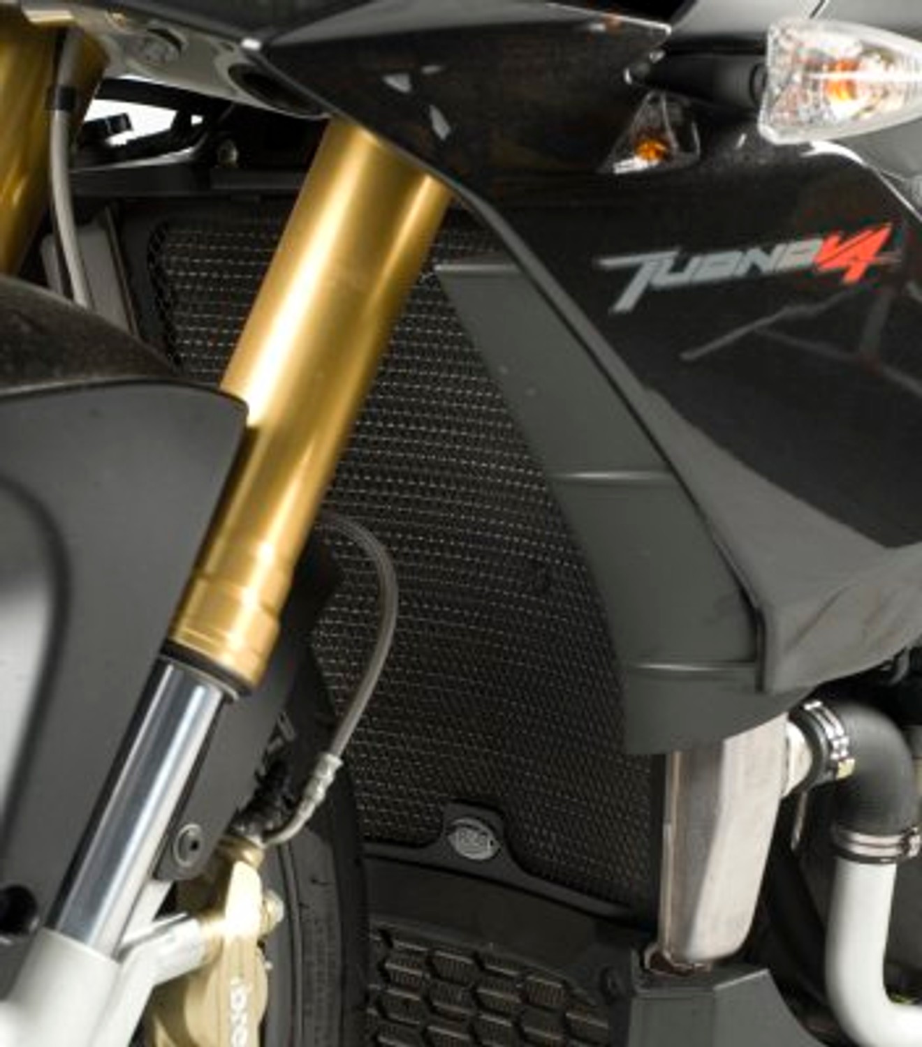 R&G Racing Radiator Guard for the Aprilia Tuono V4 R/Aprc '11-'20 / Tuono V4 1100 Factory/Tuono V4 1100 RR '11-'22 / Tuono V4 Factory Aprc '11-'15 R&G Racing Radiator Guard for the Aprilia Tuono V4 R/Aprc '11-'20 / Tuono V4 1100 Factory/Tuono V4 1100 RR '11-'22 / Tuono V4 Factory Aprc '11-'15